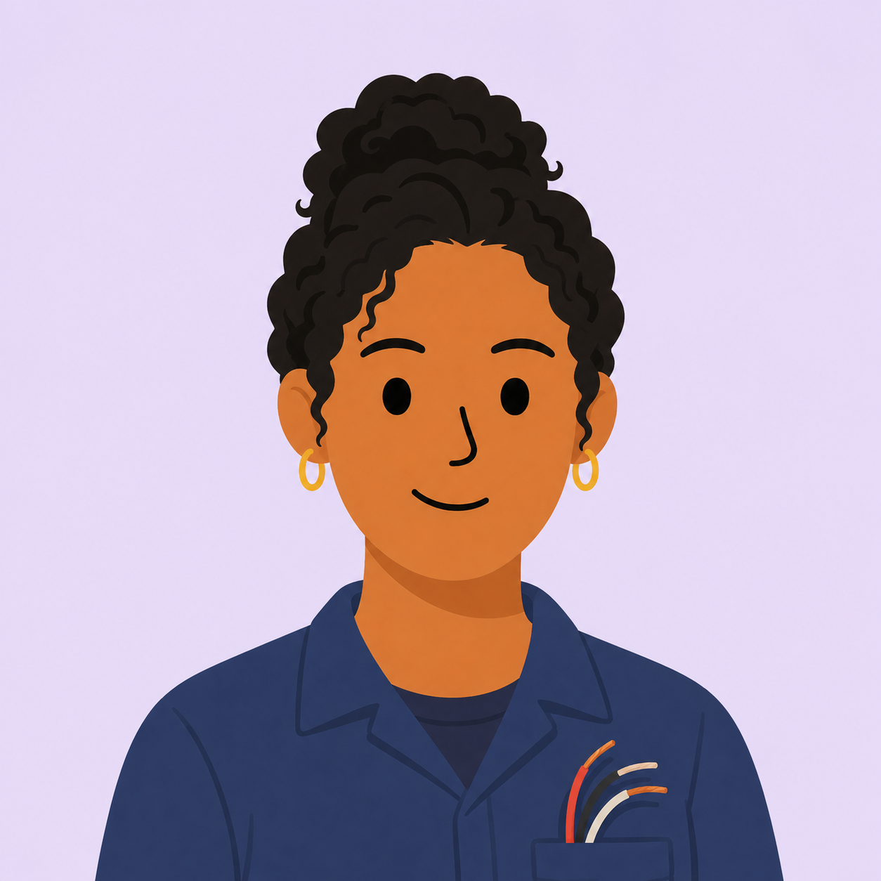 Illustration of an electrician