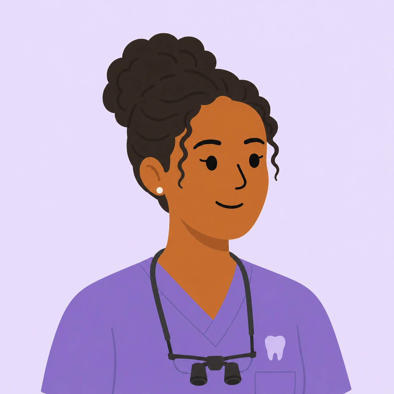 Illustration of a dental assistant