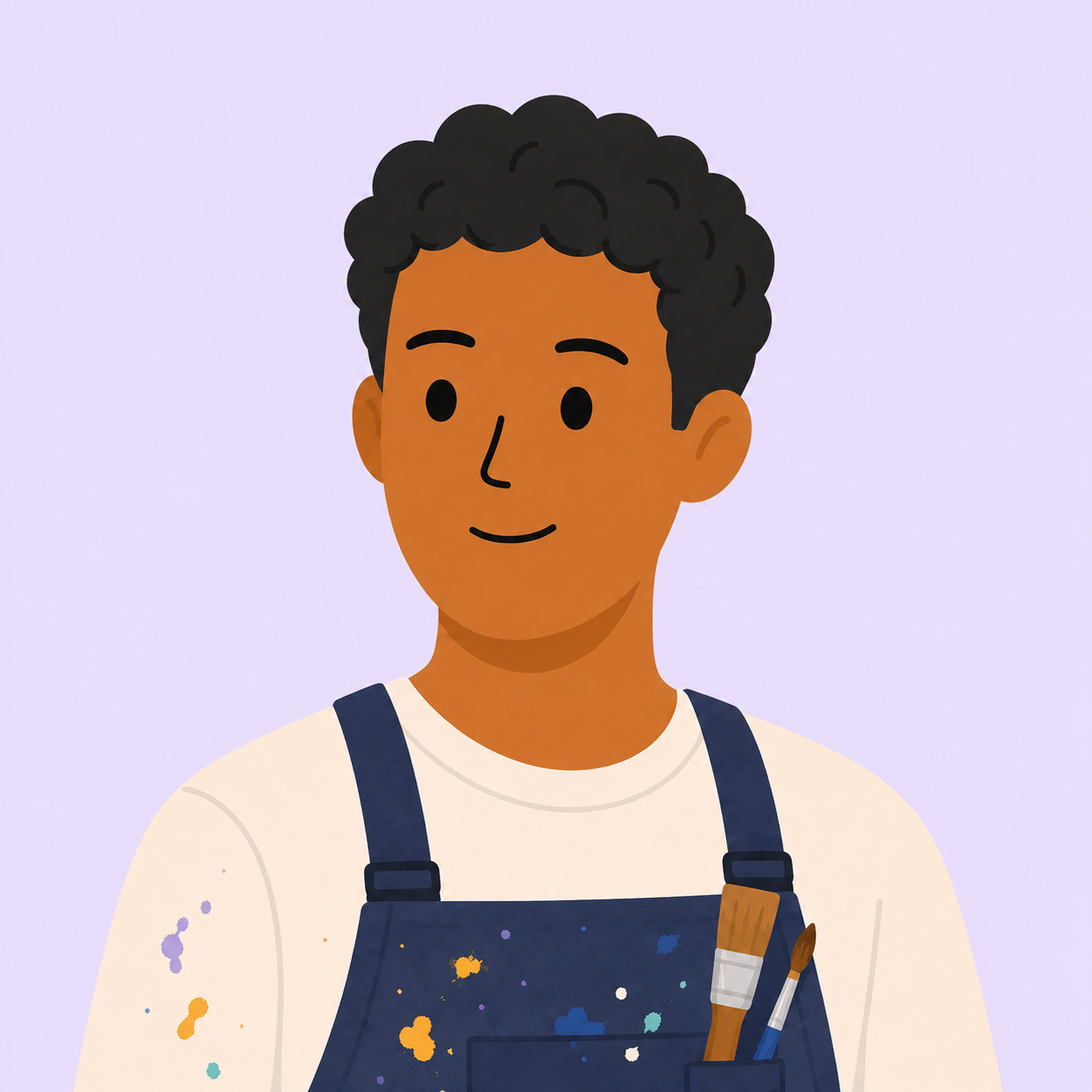 Illustration of a painter